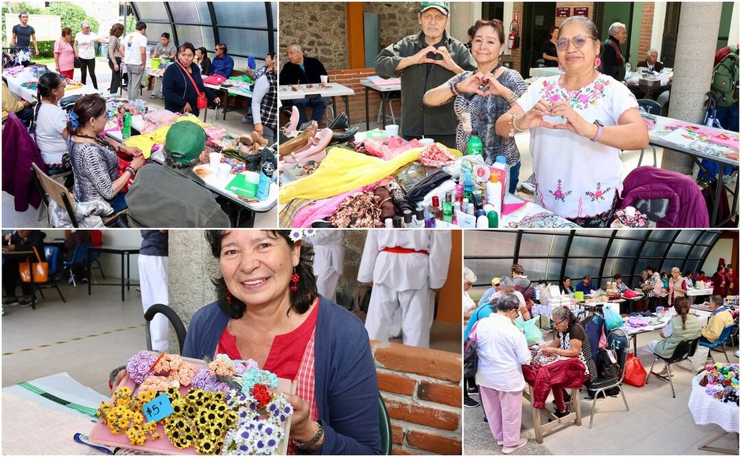 Participan mujeres y hombres mayores con productos elaborados por ellos mismos o sus familias | Foto: Gobierno del Estado