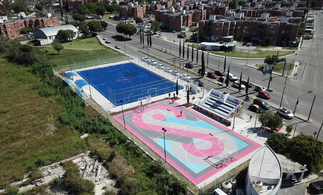 La Unidad Habitacional San Jorge tiene un renovado espacio deportivo | Foto: Ayuntamiento de Puebla