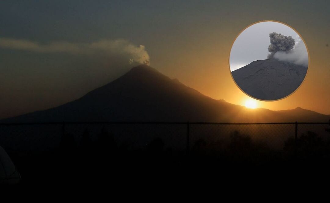 Reportan la formación de un nuevo domo en el volcán Popocatépetl | Foto: EsImagen / SkyAlert