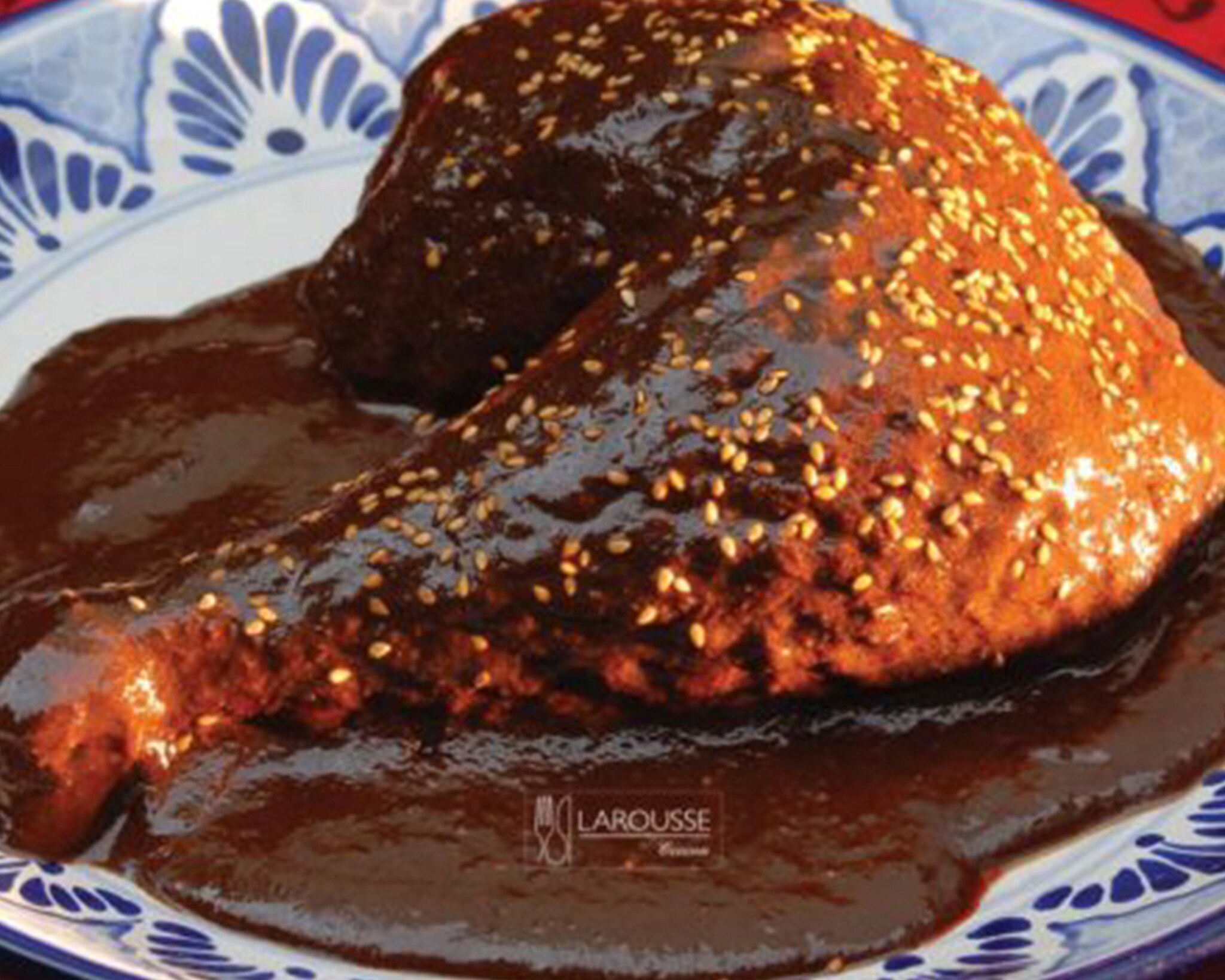 Si te preguntas con qué carne se lleva mejor el mole de Puebla, aquí tenemos la respuesta | Foto: Larousse Cocina
