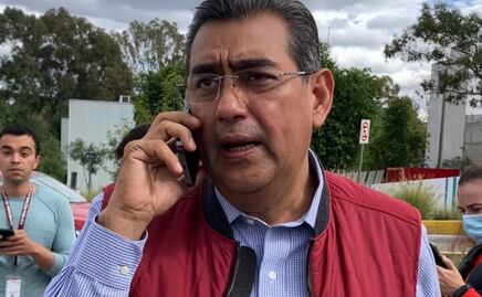 VIDEO Sergio Salomón confirma a AMLO que hay saldo blanco tras el sismo de 5.7 grados