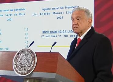 "No sé por qué se alebrestaron", dice AMLO al exhibir otra vez los presuntos ingresos de Loret de Mola