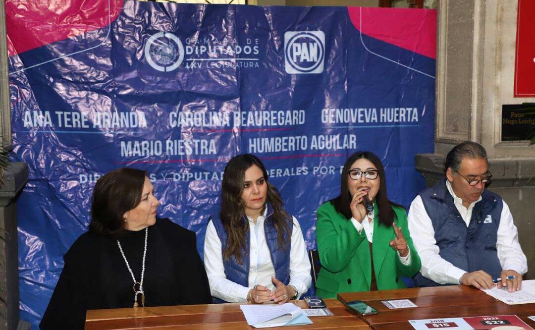 Diputados federales del PAN dieron conferencia de prensa en Puebla | Foto: Agencia Es Imagen para El Universal Puebla