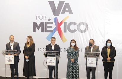 Anuncia Va por México alianza en 4 entidades para 2022