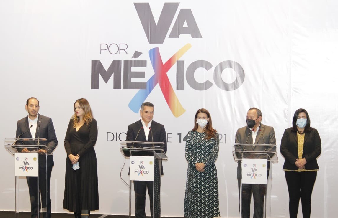 Anuncia Va por México alianza en 4 entidades para 2022