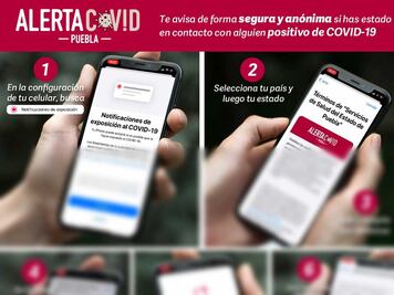 Puebla, primer estado del país en tener una App que alerta de contagios por Covid