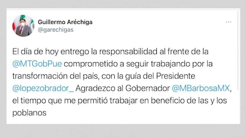 Renuncia secretario de Movilidad y Transporte en el estado de Puebla; lo sustituye Lorena Meza