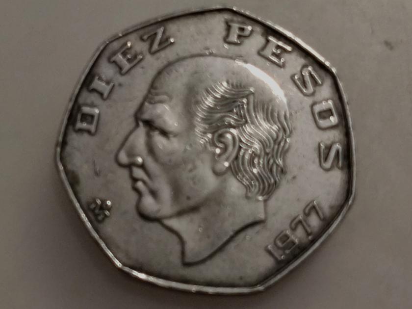 Año 1977 México 10 Pesos 
