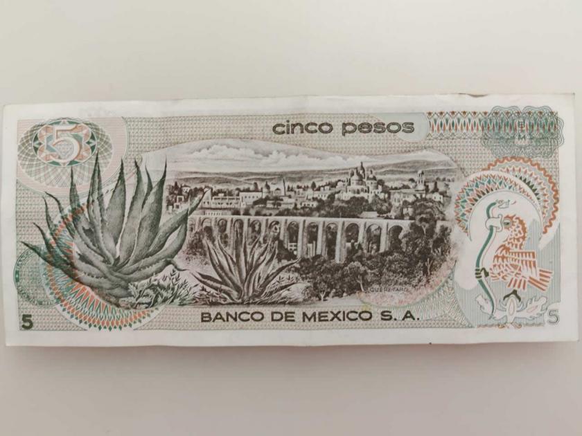 Fotogaler&iacute;a: Billete 5 pesos La Corregidora