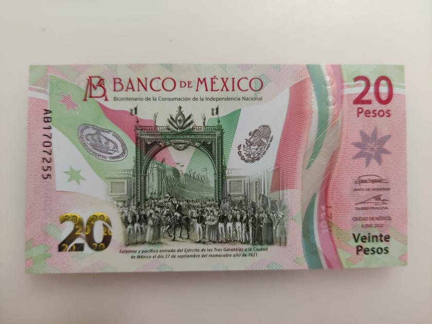 Nuevo billete de 20 pesos