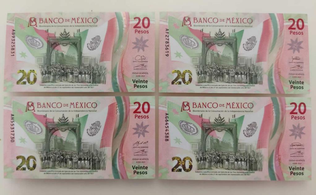 Nuevo billete de 20 pesos