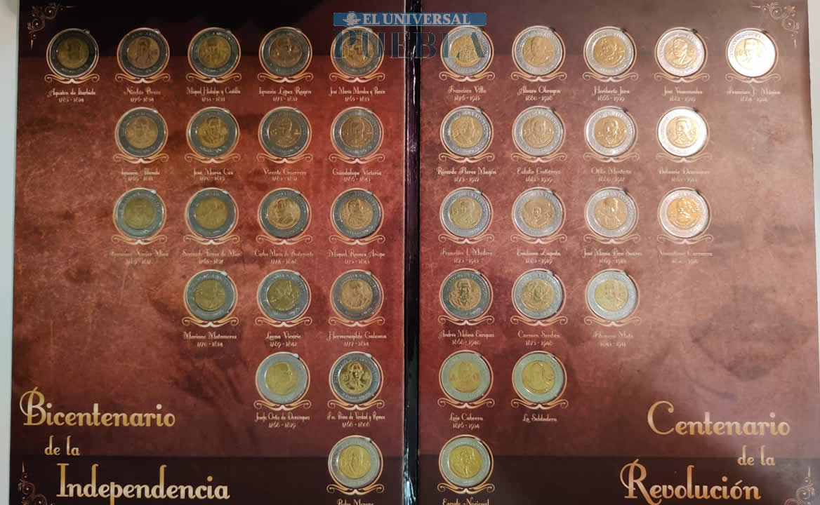 Colección de monedas de 5 pesos