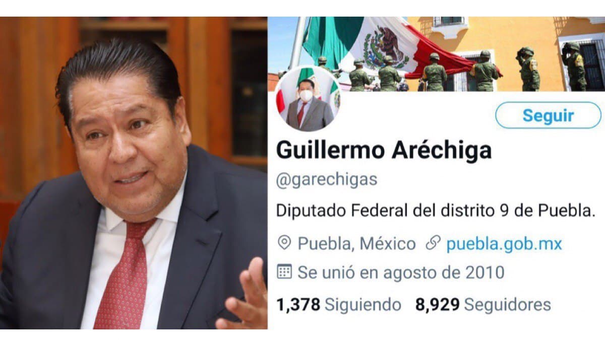 Cuenta de Guillermo Aréchiga Santamaría en la red social Twitter