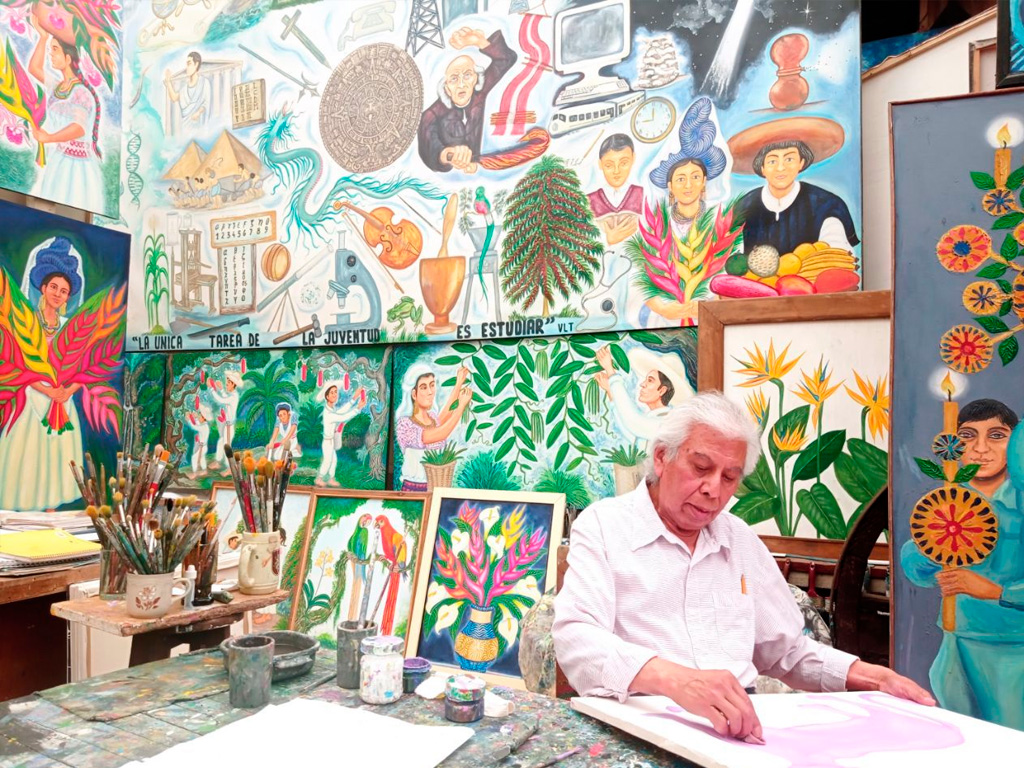 Artista de Cuetzalan en Puebla