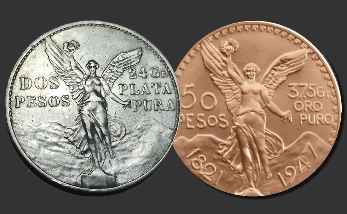 Monedas de oro y plata Centenario