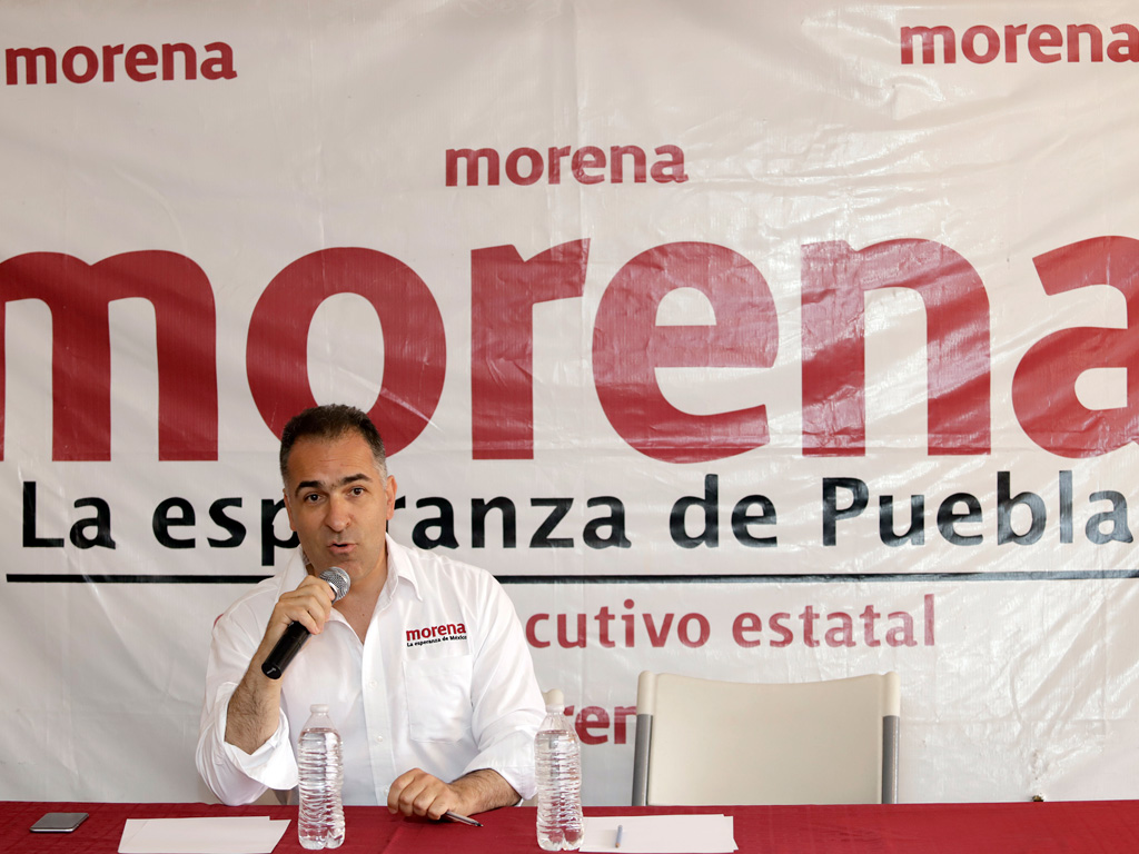 Mario Bracamontes, dirigente del partido Movimiento Regeneraci&oacute;n Nacional (Morena) en Puebla