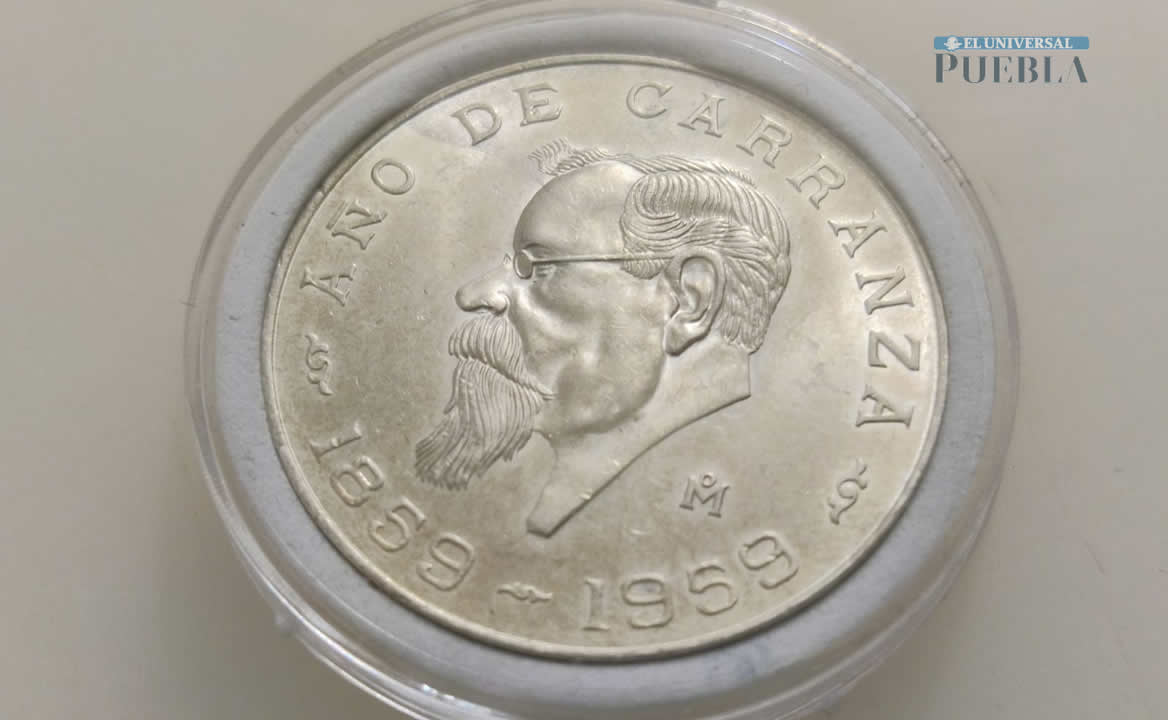 moneda de 100 pesos de Venustiano Carranza